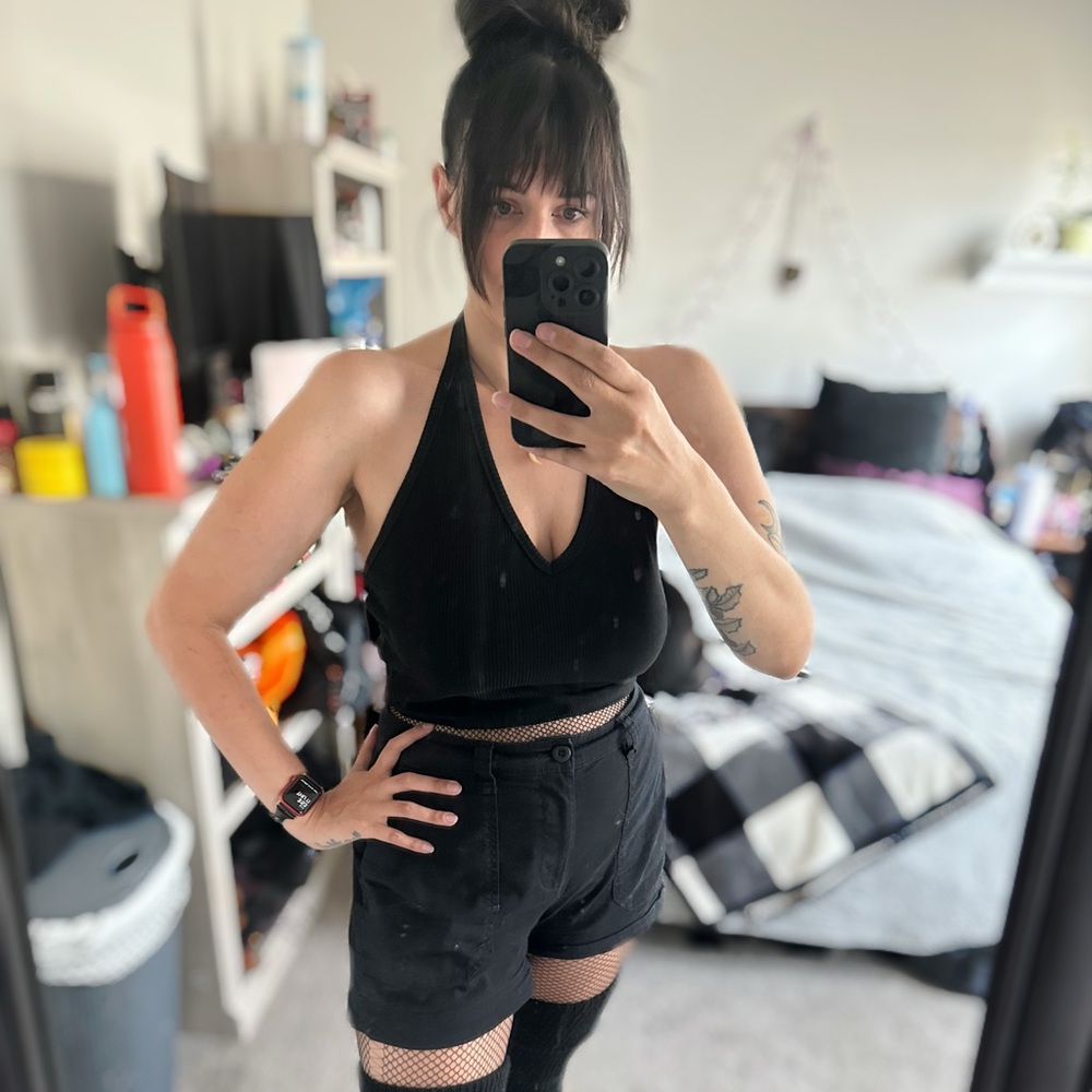 Black Halter Top